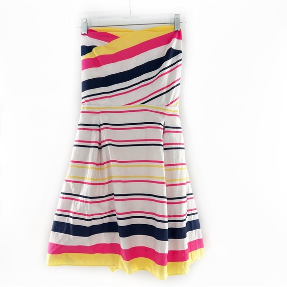 Lilly Pulitzer Felicity Dress Resort White Lady Like Stripe Size 10 - Picture 13 of 16